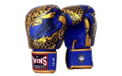 Боксерские перчатки Twins Special FBGVL3-52 Dragon blue gold 12 oz Боксерские перчатки Twins Special FBGVL3-52 Dragon blue gold 12 oz