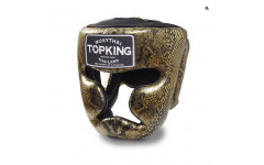 Боксерский шлем Top King Gold / Black "Snake Edition" Head Guard L Боксерский шлем Top King Gold / Black "Snake Edition" Head Guard L