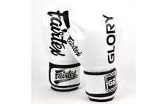 Боксерские перчатки турнира Glory Fairtex BGVG1 white 10 oz