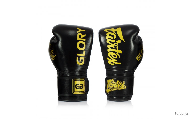 Боксерские перчатки турнира Glory Fairtex BGVG1 black 16 oz