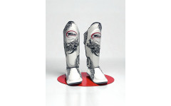 Защита голени Twins Special FSGL10-49 white black - M Защита голени Twins Special FSGL10-49 white black - M