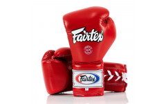 Перчатки боксерские на шнурке Fairtex BGL7 red 12 oz Перчатки боксерские на шнурке Fairtex BGL7 red 12 oz