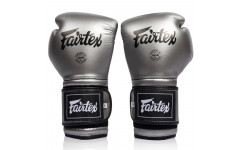 Боксерские перчатки Fairtex BGV9C-PLUS gun metallic 18 oz